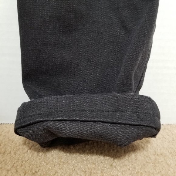 GAP jeans 26 Slim Straight Black Stone Wash denim stretch - Picture 13 of 15